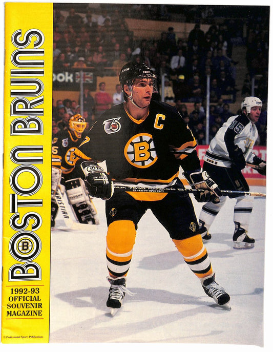 January 28, 1993 Boston Bruins vs. Winnipeg Jets Official Game Program 181791