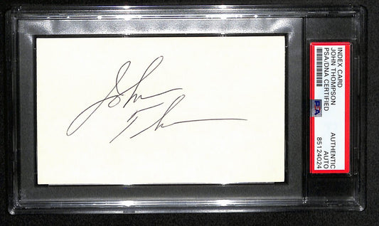 John Thompson Signed 3x5 Index Card Georgetown Coach PSA/DNA 185469