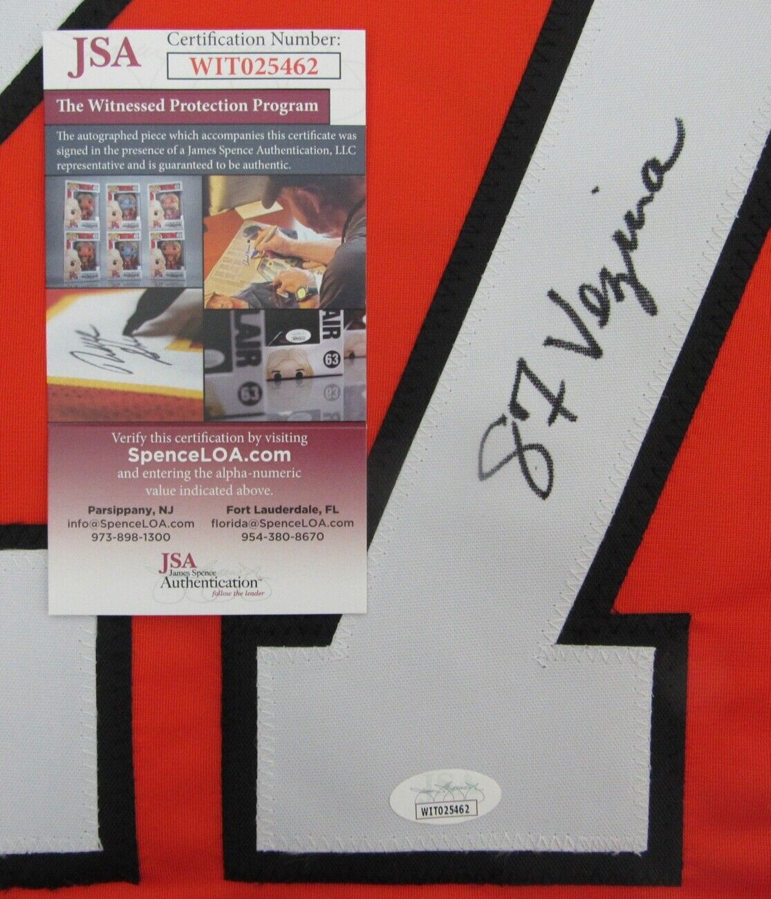 Ron Hextall Flyers Signed inscr 87 Vezina Orange Custom Jersey JSA 154967