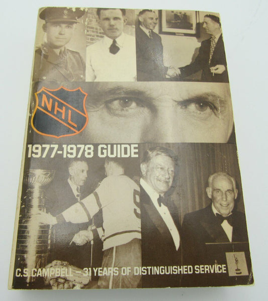 1977-1978 NHL Hockey Media Guide C.S. Campbell Cover  143152