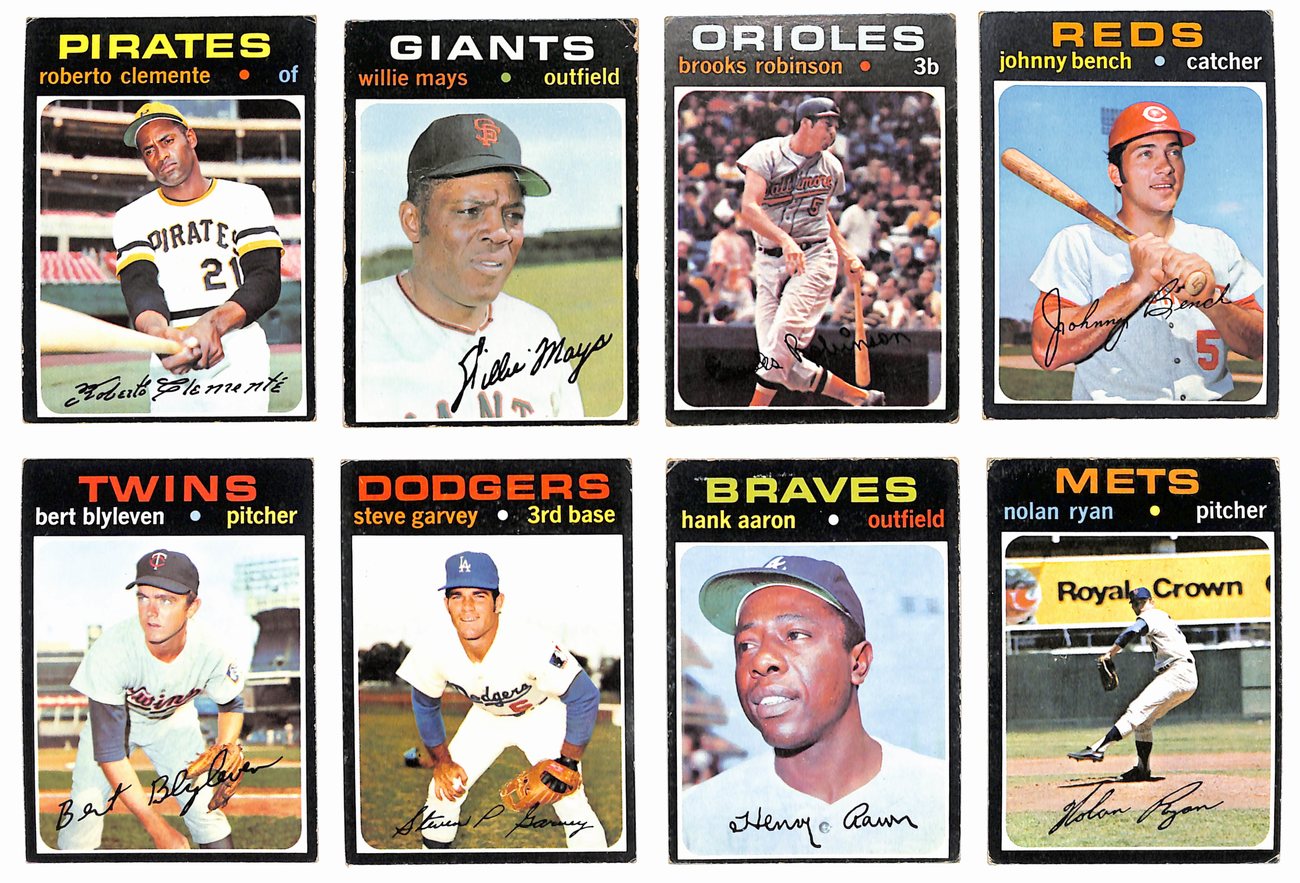 1971Topps Baseball Complete Set (752) Cards Aaron Clemente Munson Ryan 189194