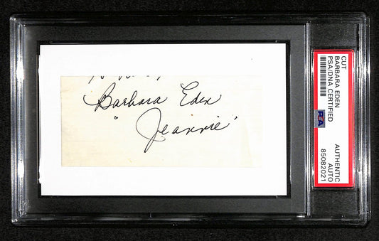 Barbara Eden Signed/Inscribed Cut on 3x5 Index Card Actress PSA/DNA 184258