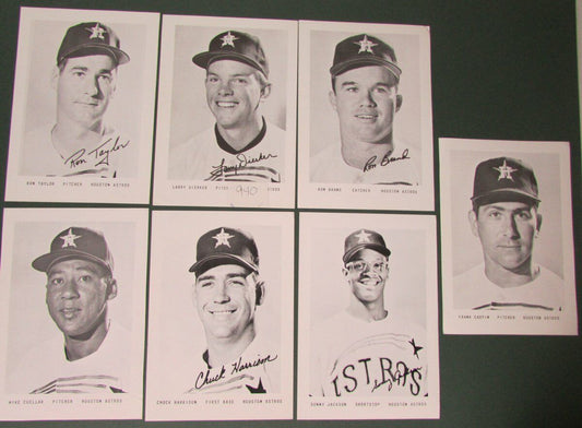 Lot of 5 Houston Astros 1965 Team Issued 5x7 Photos Cuellar/Dierker  147167