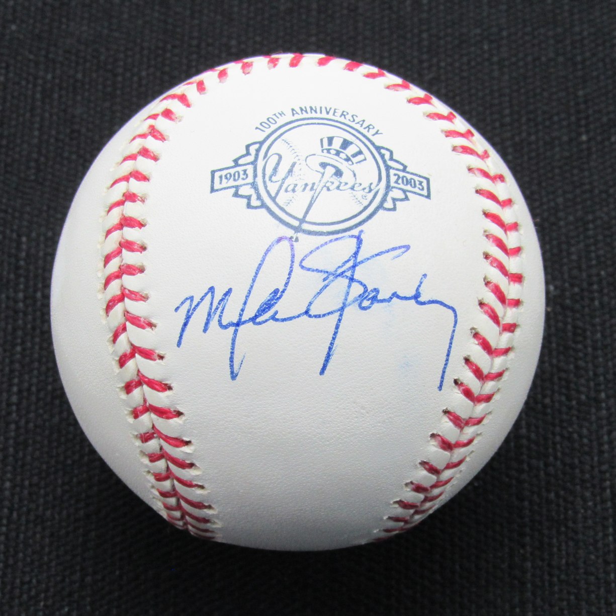 Mike Stanley Signed/Auto Yankees 100th OML Baseball JSA  186971