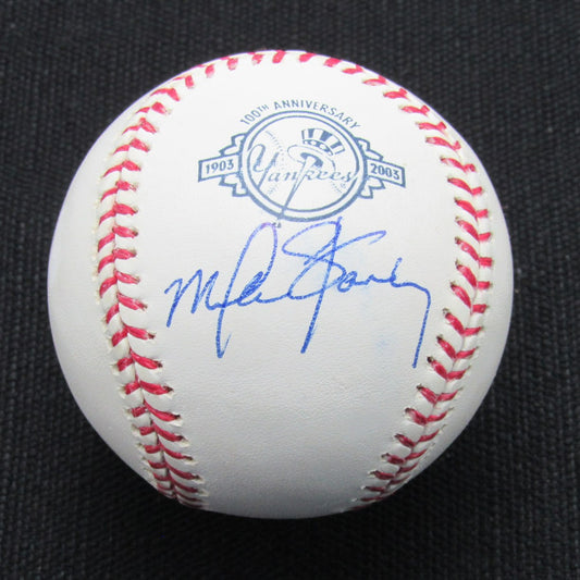 Mike Stanley Signed/Auto Yankees 100th OML Baseball JSA  186971