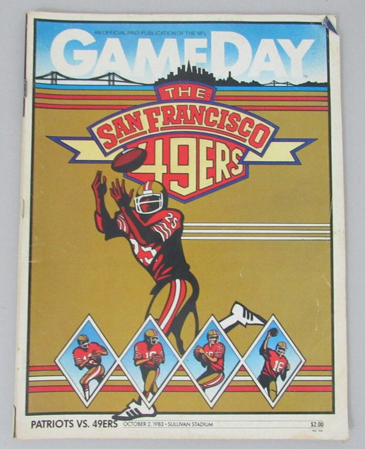 October 2, 1983 New England Patriots vs. 49ers NFL GameDay Program