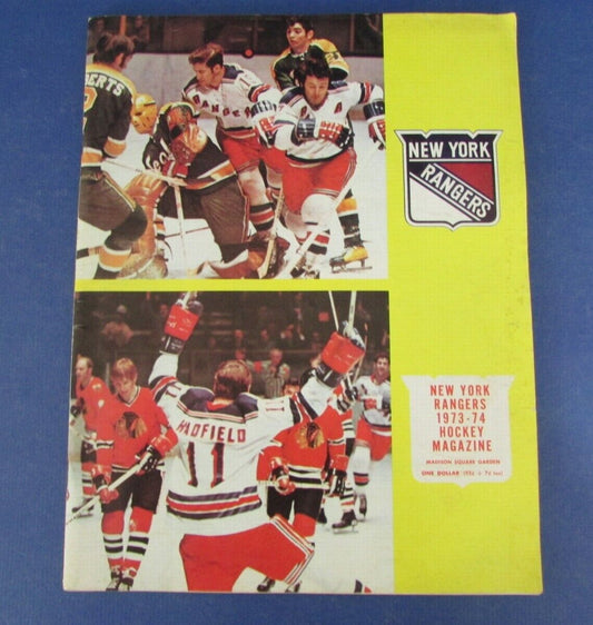 1973-74 New York Rangers Hockey Magazine Madison Square Garden 124814