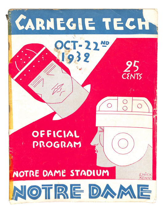 10/22/1932 Notre Dame vs. Carnegie Tech Program 185782