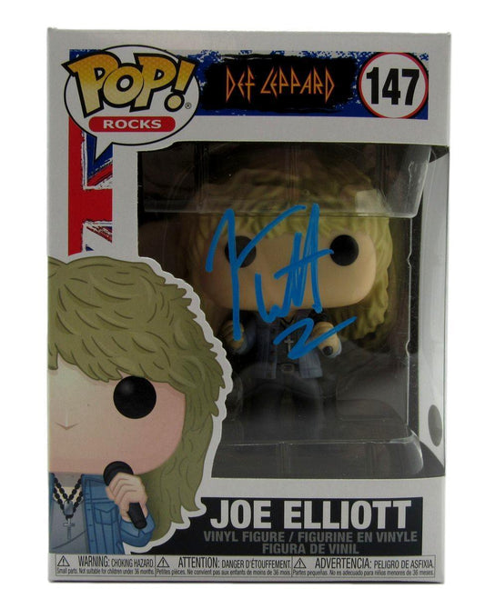 Joe Elliott Autographed Funko POP! #147 Figurine Def Leppard JSA