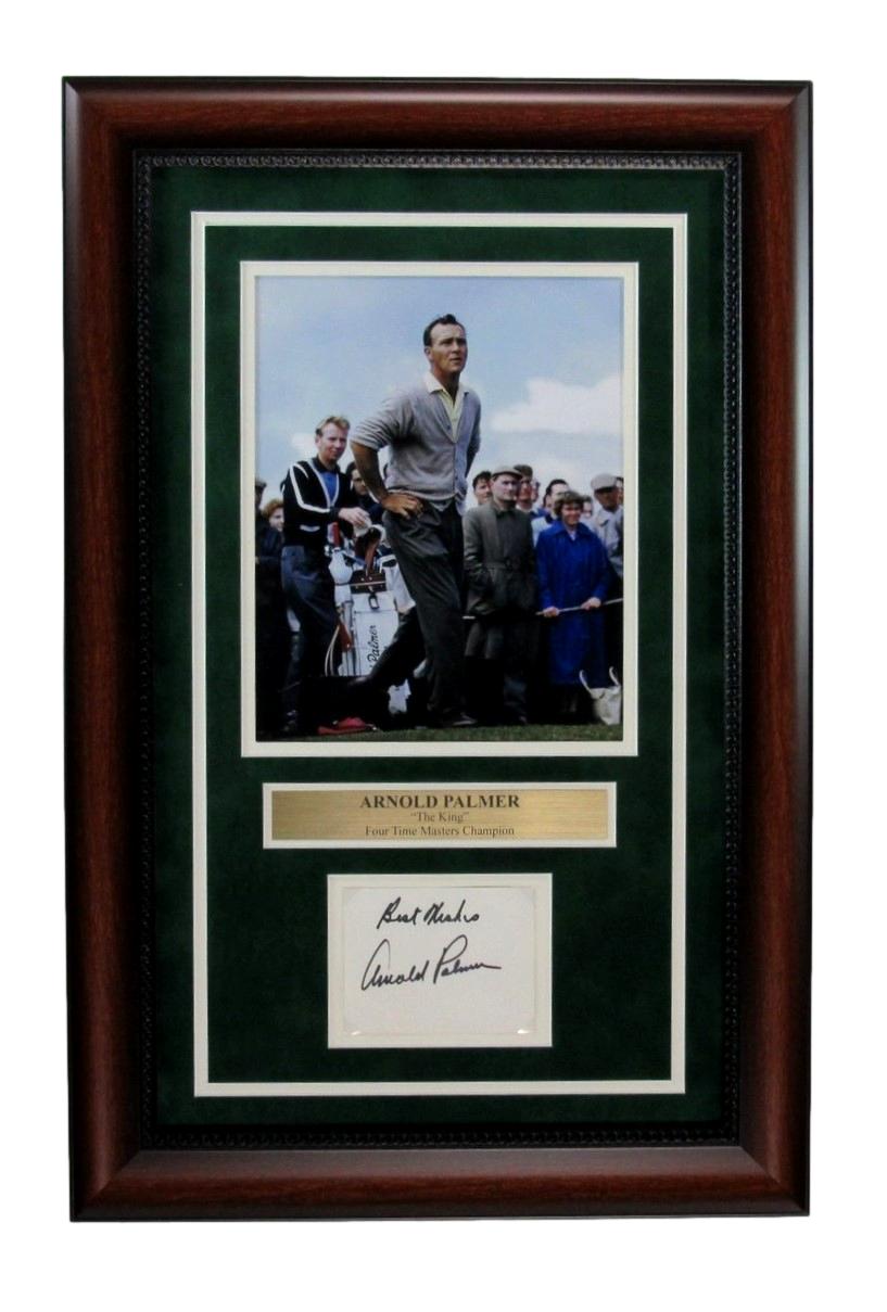 Arnold Palmer Signed/Autographed 3x5 Index Card w/ 8x10 Photo Framed 191742