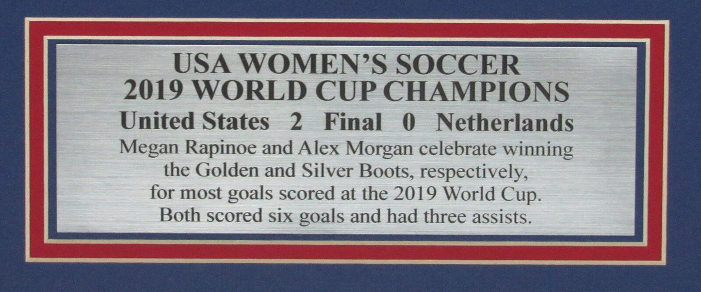 Morgan/Rapinoe 2019 USA Women's Soccer Unsigned Photo Collage Framed