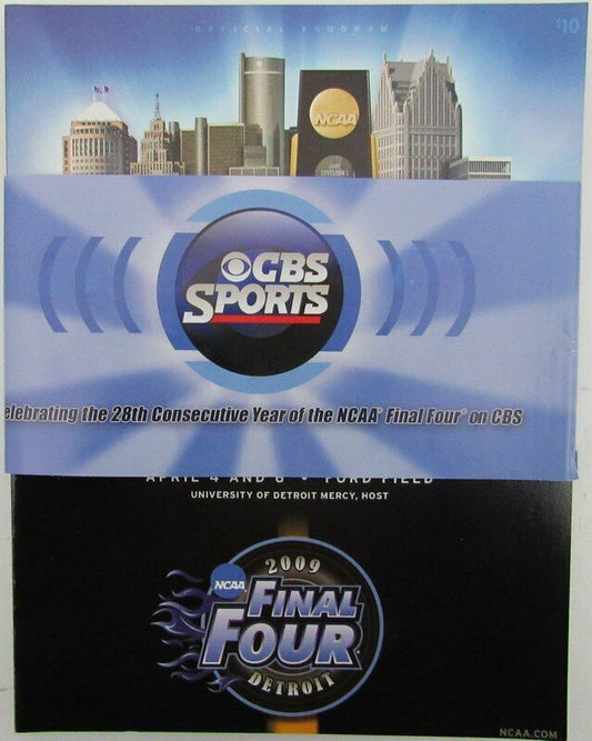 2009 NCAA FINAL FOUR Championship Program UNC TARHEELS Champs  vs. MSU 142980