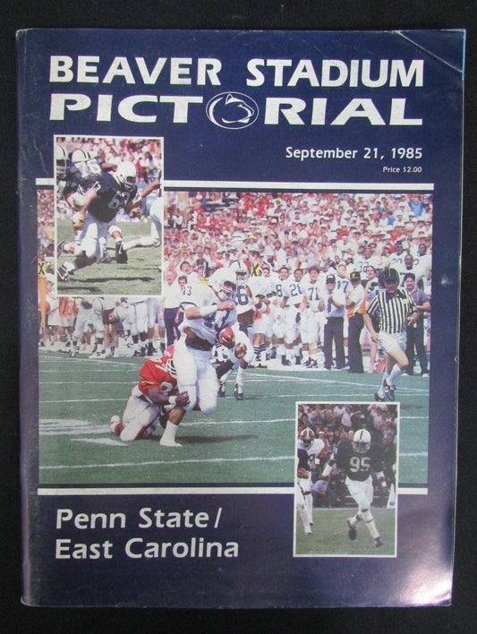 Penn State Beaver Stadium Pictorial Football Program 1985 vs East Carolina 332