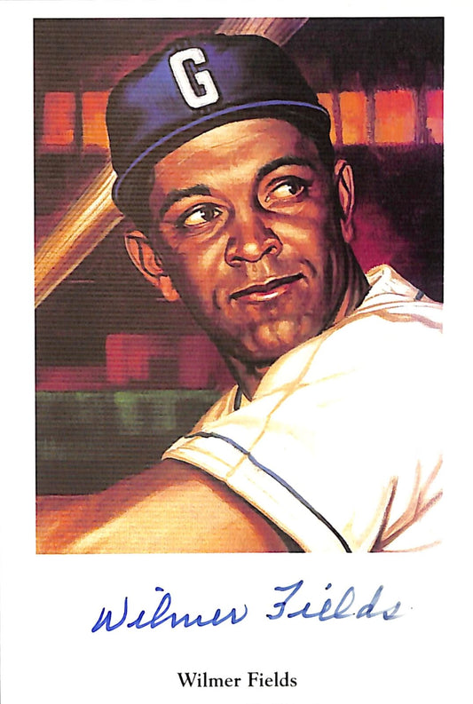 Wilmer Fields Signed Negro League - Homestead Grays Ron Lewis Post Card 181235