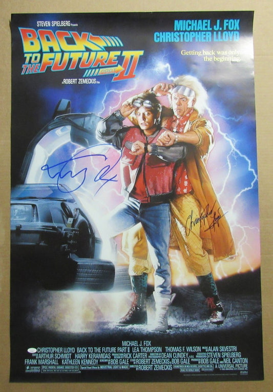 Michael J Fox/Christopher Lloyd Autographed 27x40 Poster "Back to Future II" JSA