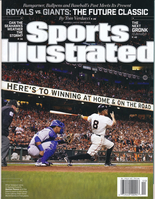 November 3, 2014 Hunter Pence Sports Illustrated Magazine NO LABEL 182374