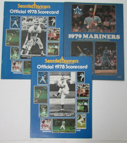 Lot of 11 Seattle Mariners Official 1978 and 1979 Programs/Scorecard 153629