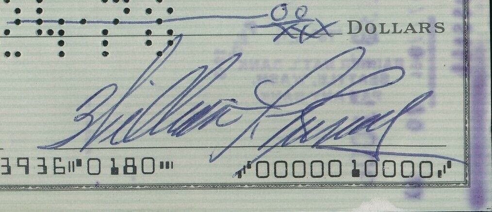 Bill Russell HOF Autographed/Signed 1978 Bank Check Boston Celtics PSA/DNA