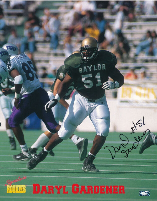 Daryl Gardener Autographed Signature Rookies 8x10 Photo Baylor