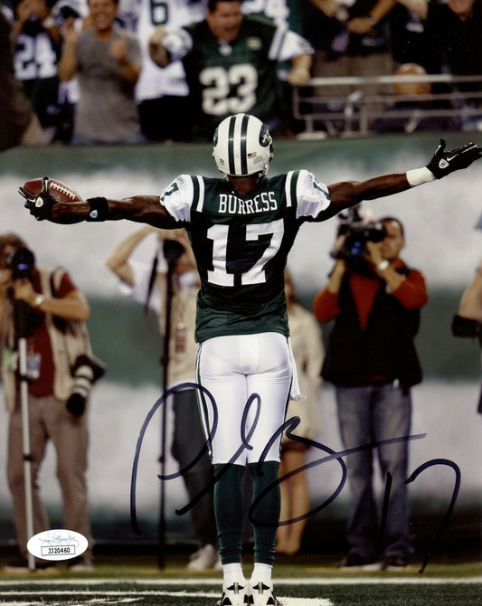 Plaxico Burress New York Jets Signed/Autographed 8x10 Photo JSA 154828