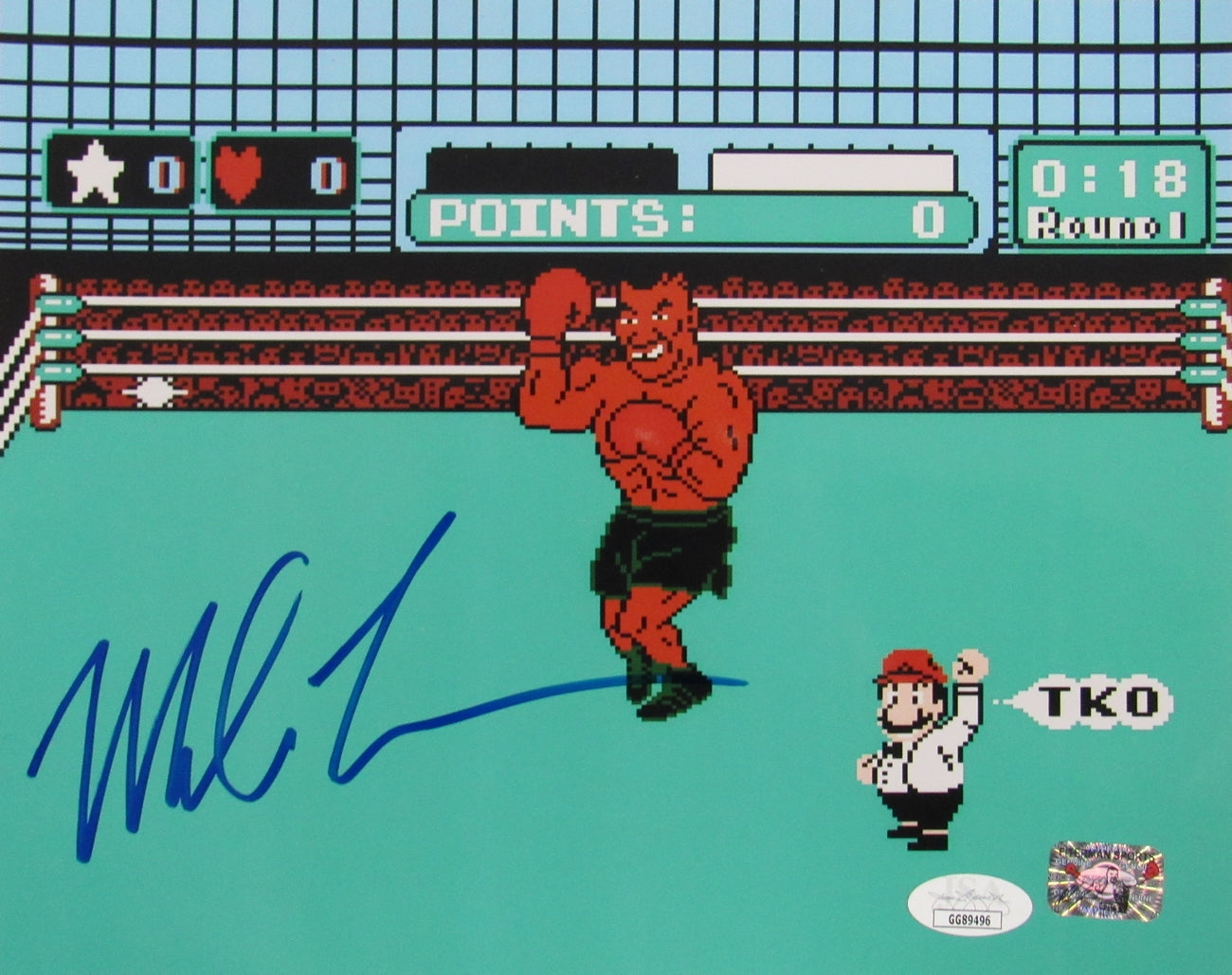 Mike Tyson Signed/Autographed 8x10 Punch Out Photo Nitendo JSA 146451