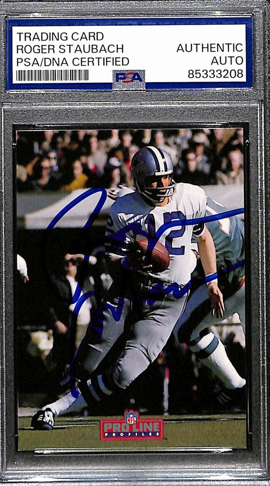 Roger Staubach HOF Signed/Auto 1992 Pro Line Profiles #4 Cowboys PSA/DNA 190932