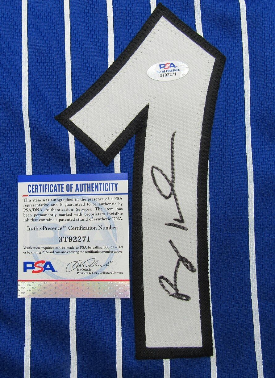 Anfernee Penny Hardaway Autographed Blue Custom Jersey Orlando Magic PSA/DNA