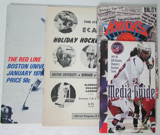 Lot of 3 Hockey Programs/1992 New York Knicks Media Guide 147190