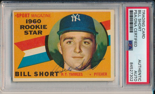 Bill Short Yankees Signed/Autographed 1960 TOPPS Card #142 PSA/DNA 166534