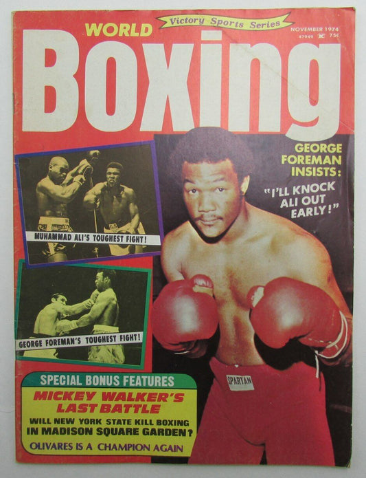 November 1974 World Boxing Magazine George Foreman on Cover 167689