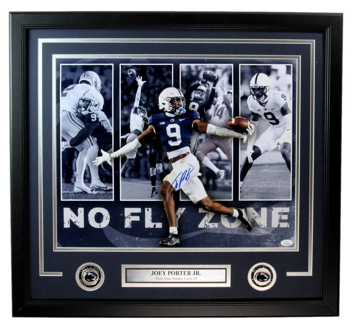 Joey Porter Jr. Autographed 16x20 Photo Penn State Framed JSA 180962