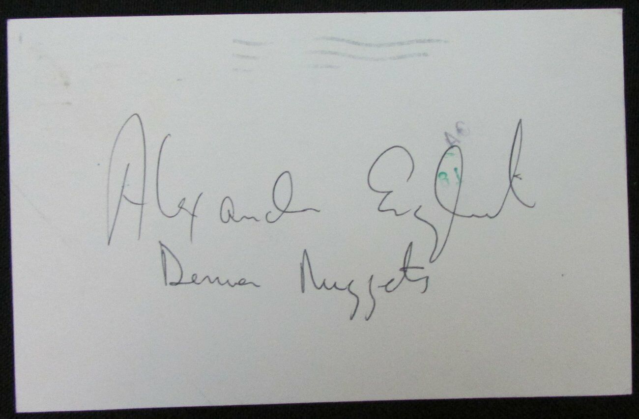 Alex English HOF Denver Nuggets Signed GPC Postcard 1984 151104