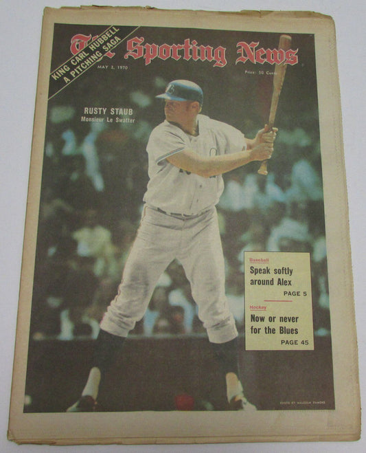 Rusty Staub Montreal Expos May 2, 1970 Sporting News Cover 144693