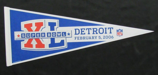 2006 Super Bowl XL Detroit 30x12 NFL Steelers Felt Pennant 177539