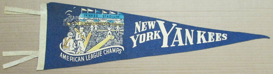 1930's Vintage New York Yankees Rare 8X26 inch Felt Pennant 155766