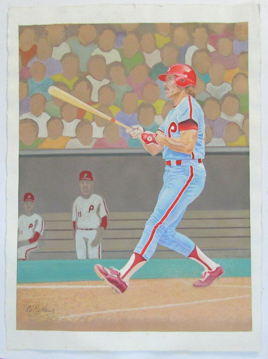 Mike Schmidt Original 22x30 inch  Water Color Painting by RG Matthews 141311