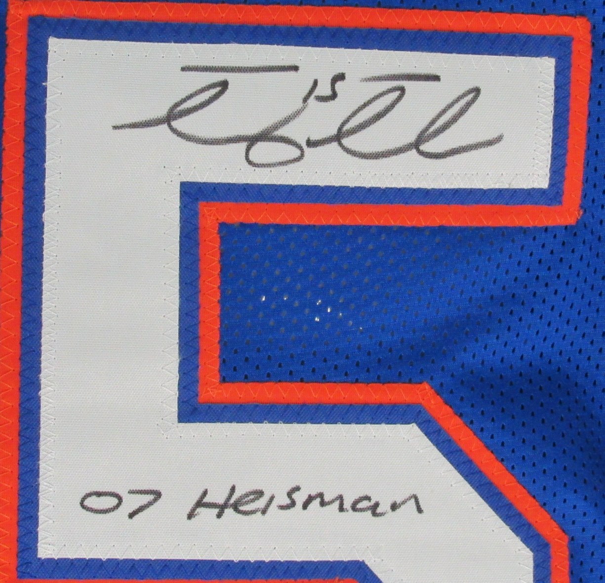 Tim Tebow Signed/Inscribed 07 Heisman Florida Gators Custom Jersey JSA 186815