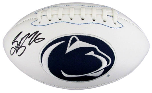 Saquon Barkley Autographed White Penn State Logo Football PSA/DNA 183538