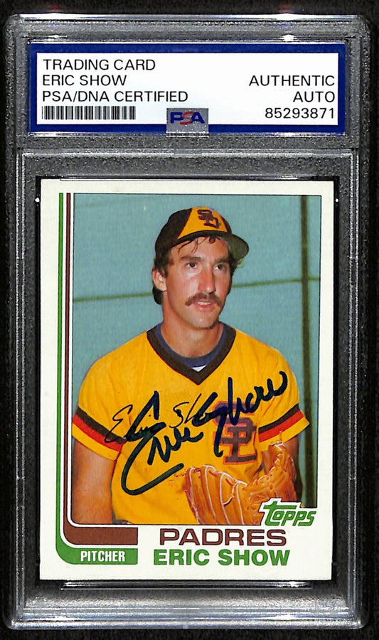 Eric Show Signed/Autographed 1982 Topps Card #106T Padres PSA/DNA 190650