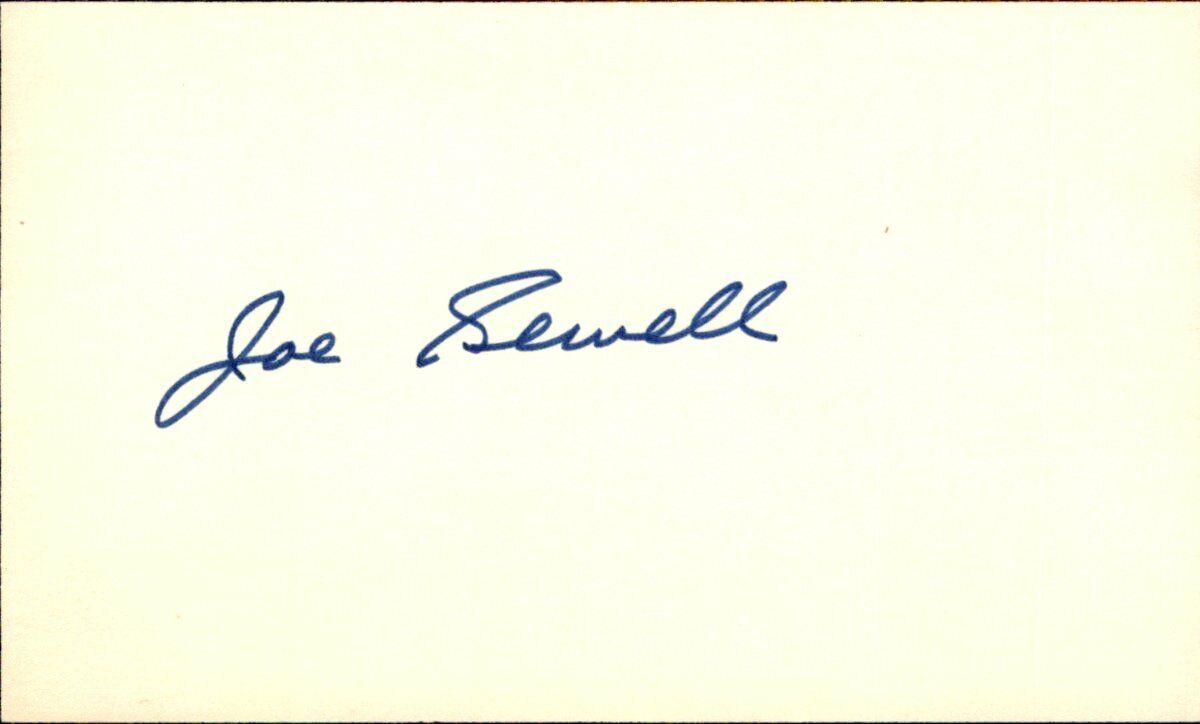 Joe Sewell HOF New York Yankees d.1990 Signed/Autographed 3x5 Index Card 162646