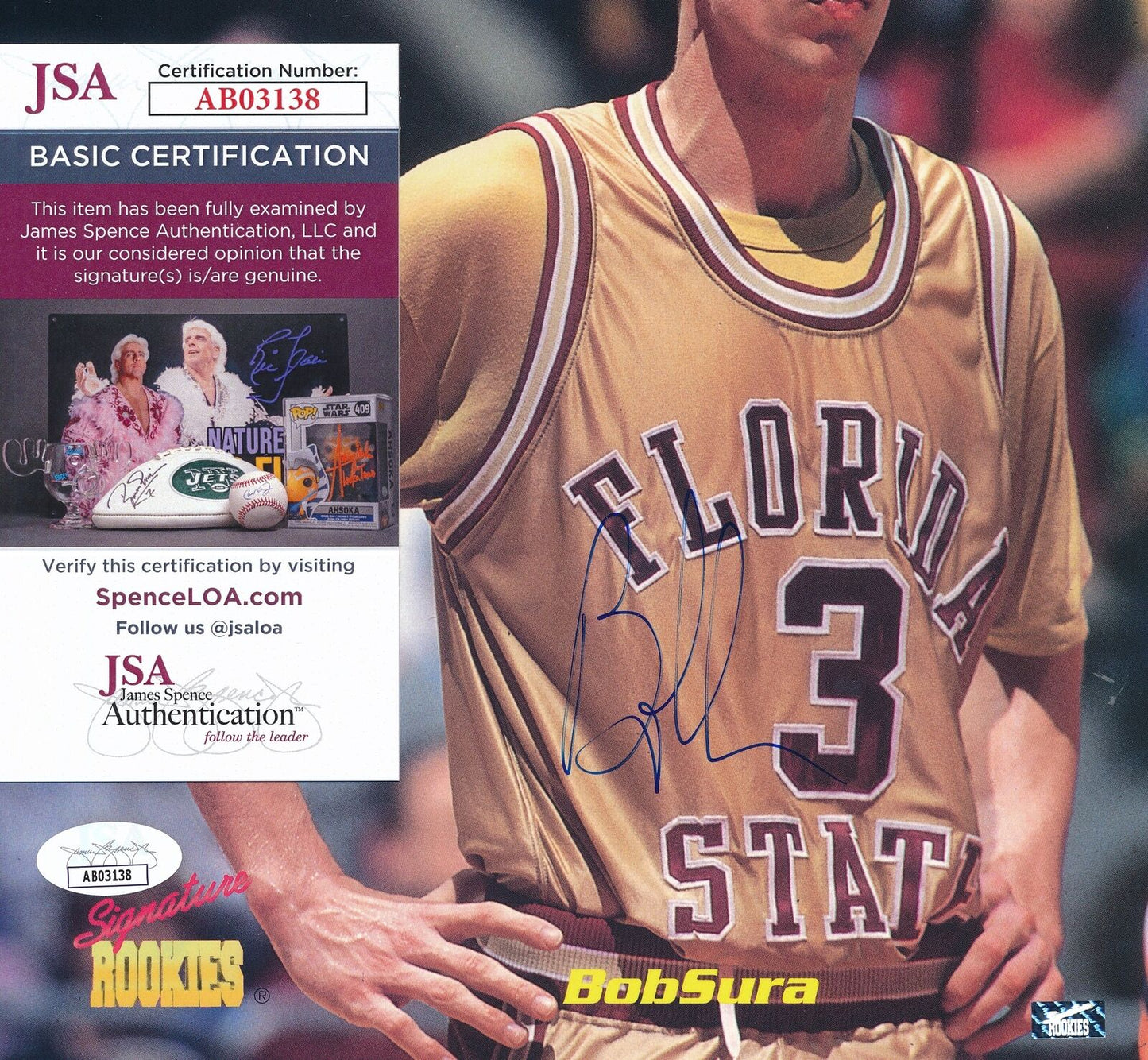 Bob Sura Florida State Signed/Autographed 8x10 Photo JSA 166942