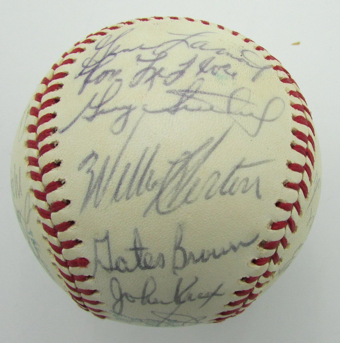 1975 Detroit Tigers Team Signed by 26 OAL Baseball Lolich Brown 149802