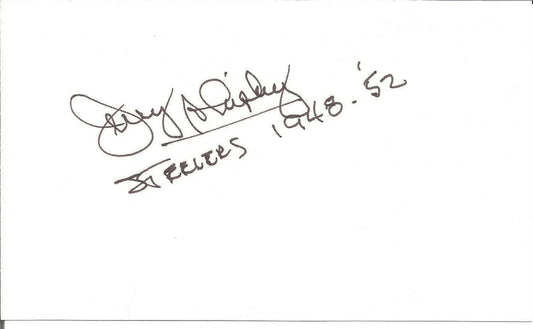 Jerry Shipkey Pittsburgh Steelers Signed/Autographed 3x5 Index Card 150396