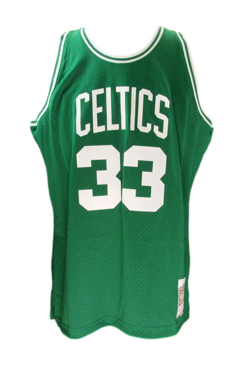 Larry Bird HOF Autographed Mitchell & Ness Basketball Jersey Celtics JSA 182824