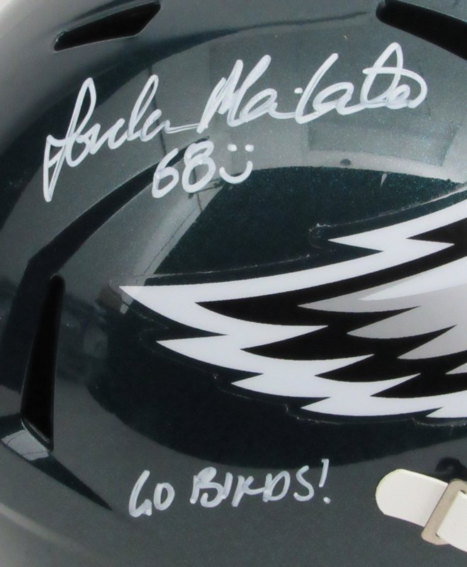 Jordan Mailata Signed/Inscr Full Size Eclipse Replica Helmet Eagles JSA 183388