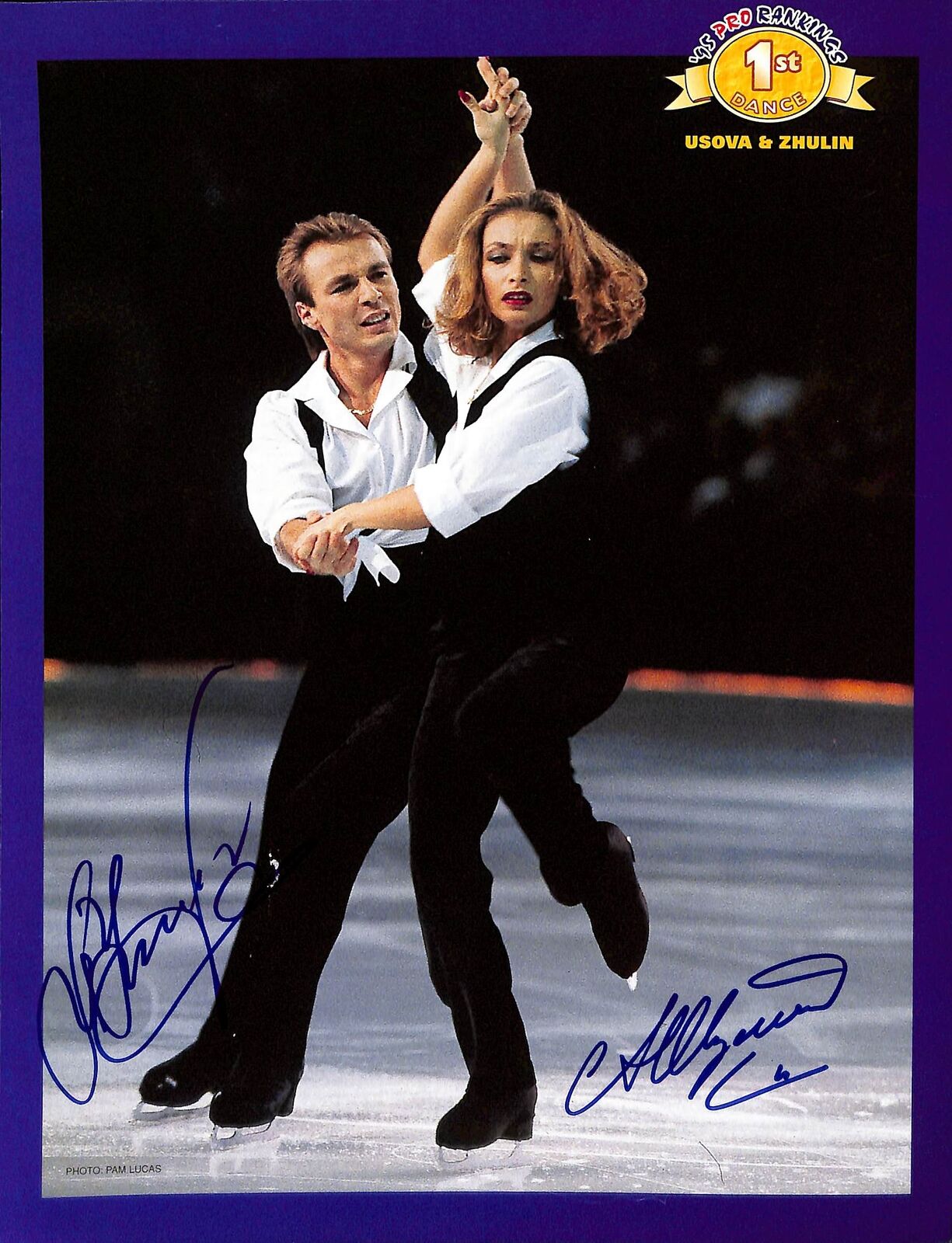 Maya Osova/Alex Zhulin 1995 Top Ranked Ice Dancers Signed 8x10 Photo 170758