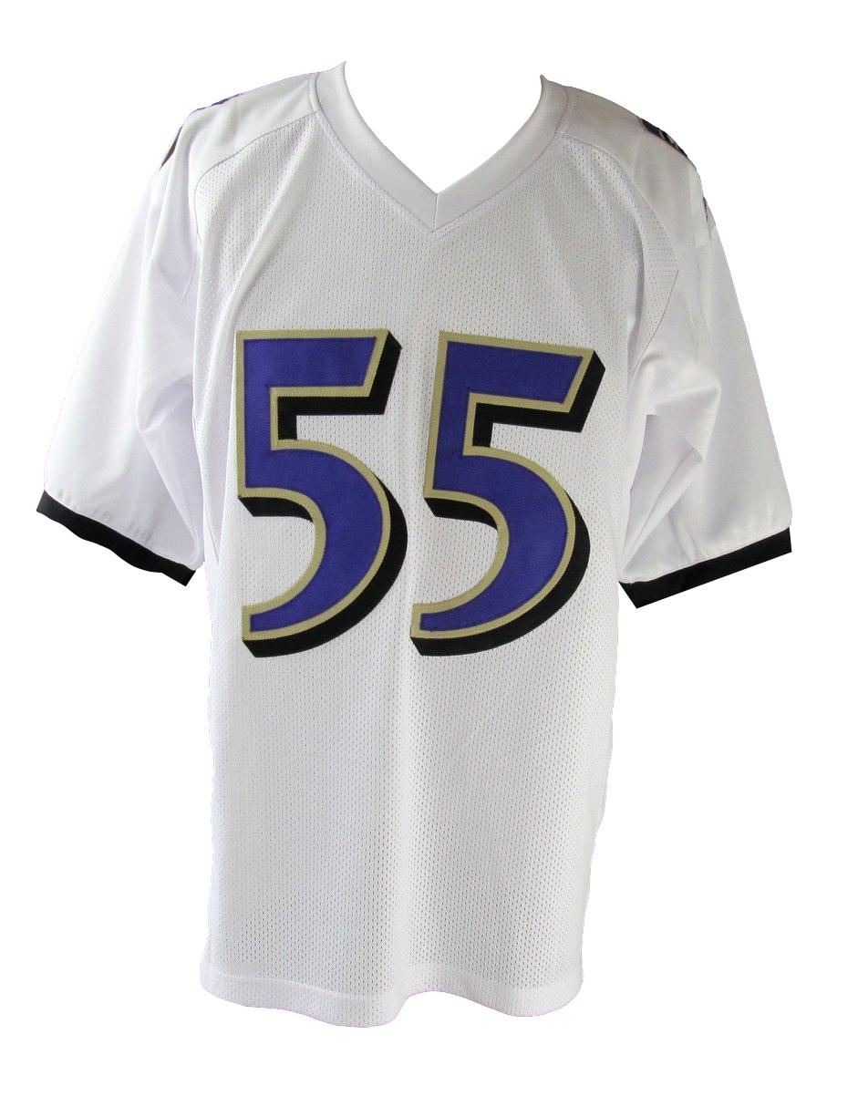 Terrell Suggs Autographed White Custom Jersey Baltimore Ravens Beckett