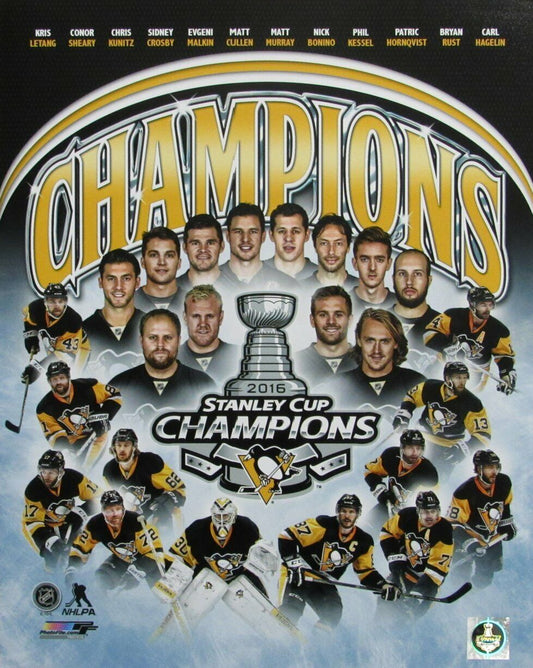 Pittsburgh Penguins 2016 Stanley Cup Champions Unsigned 16x20 Photo 162774