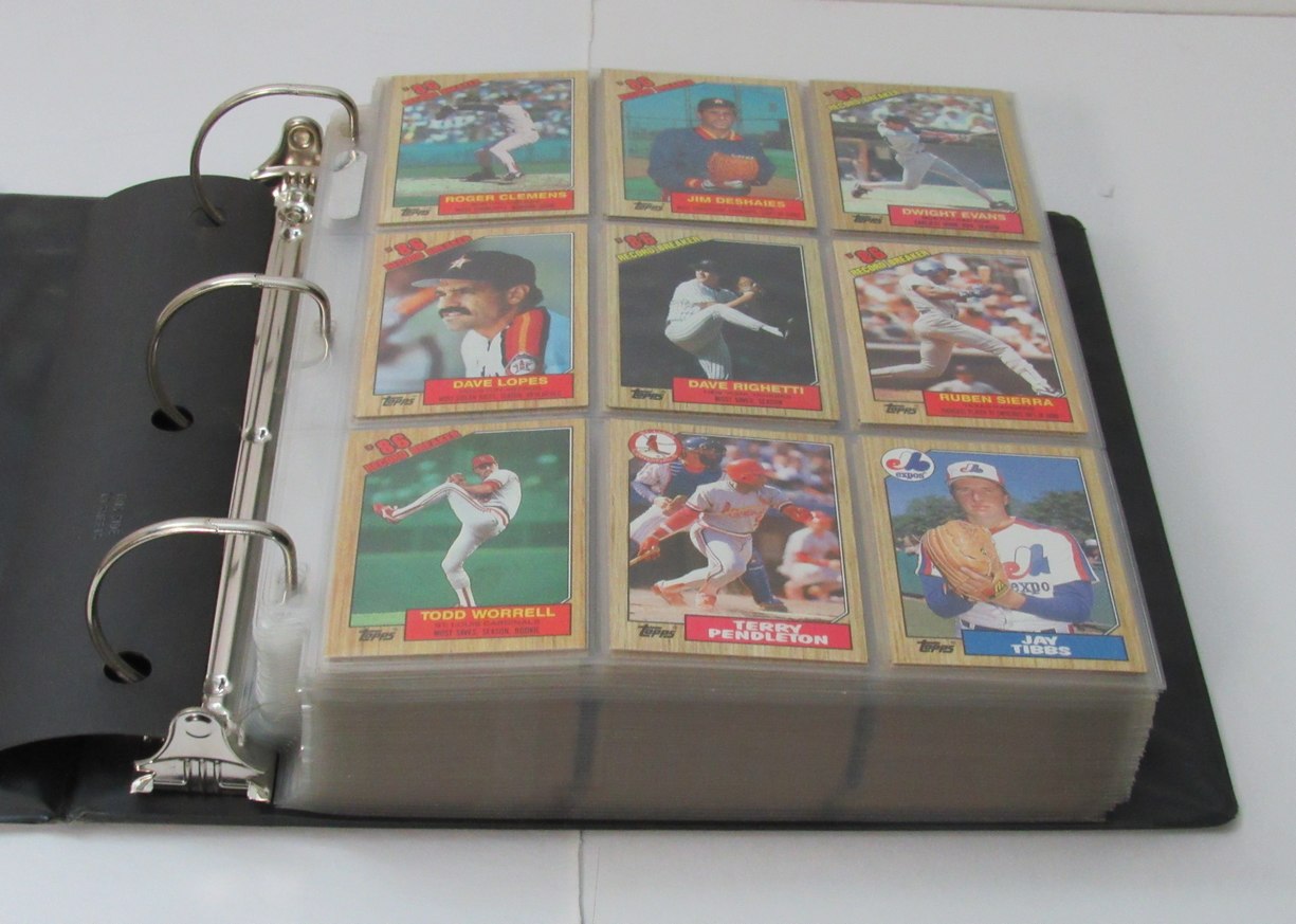 1987 Topps Complete Baseball Set (792) In Binder w/Pages 192013