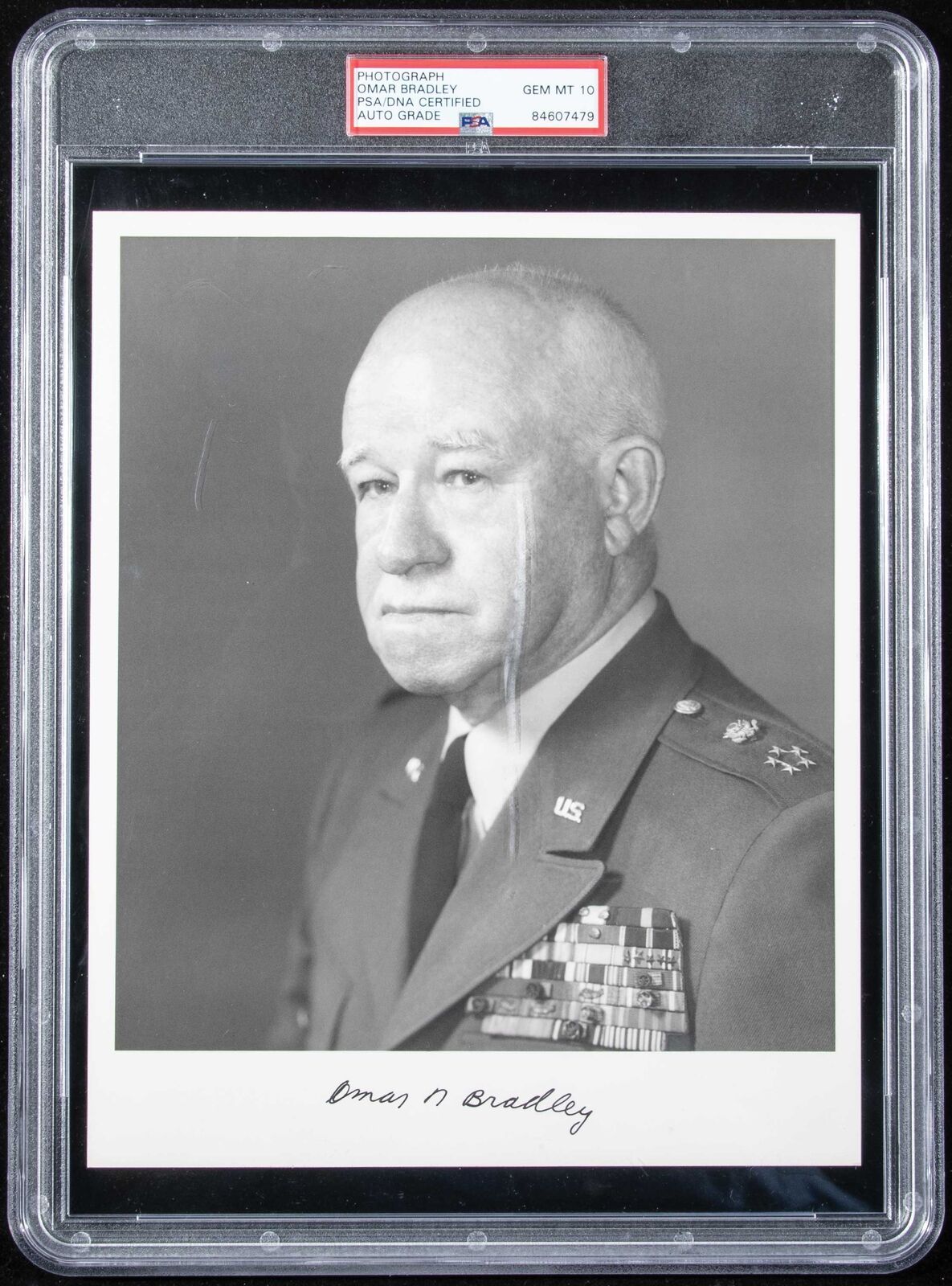 General Omar Bradley autographed 8"x10" photograph (PSA "Gem Mint 10") 175655